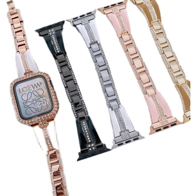 Small Fragrant Wind Bracelet With Diamond Women's Metal Strap