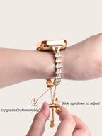 Metal Strap Stainless Steel Shell Diamond Universal