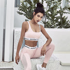 Asymmetric strap bra letters