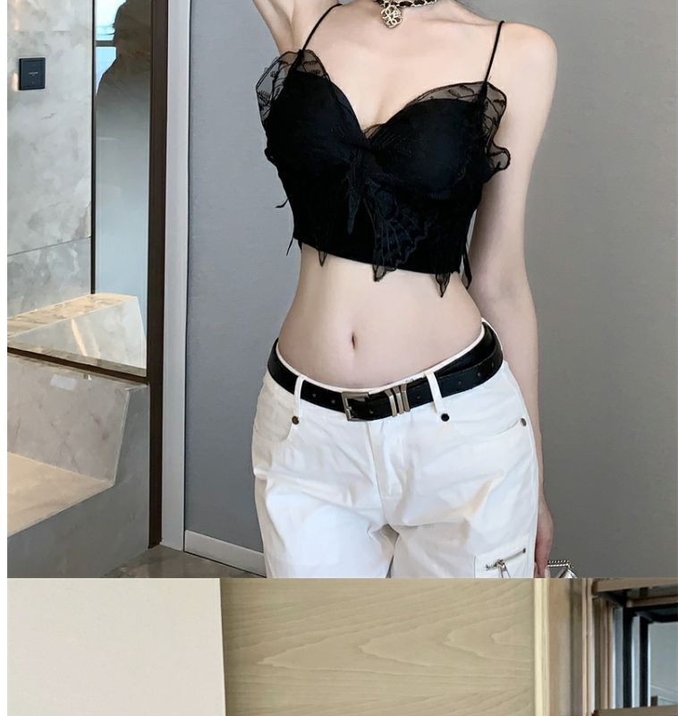 Pure Heavy Embroidery Butterfly Camisole