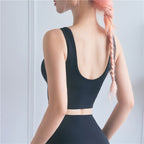 Shockproof gathered sports bra