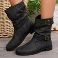 Fashion Plus Size Mid Short Boots Women