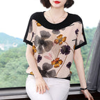 Women's Short-sleeved T-shirt Loose Slimming Top