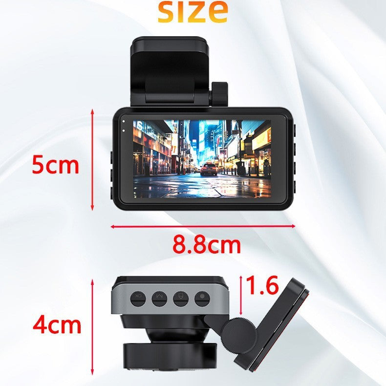 4K Driving Recorder Ultra HD Front And Rear Dual Camera Night Vision Parking Surveillance GPS Reversing