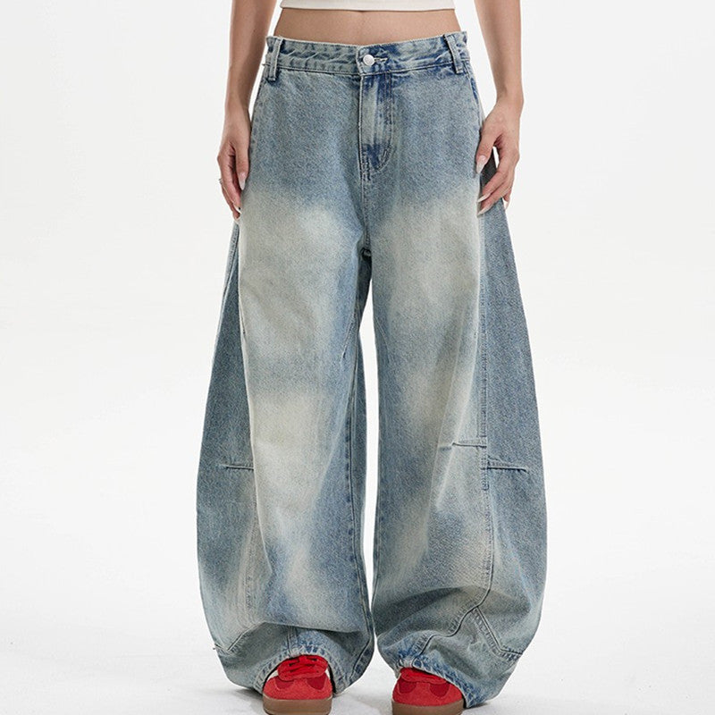 Washed Distressed Machete Jeans For Women