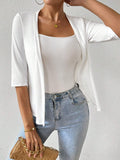 Women's Regular Summer Open Top Wool Jacket