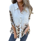 Women's Printed Autumn Leisure Long Leopard-print Shirt