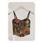 Vintage Floral Pleated Beauty Back Sling