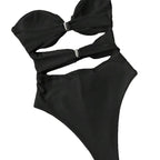 Ladies Hot Spring Three-dimensional Flower BIKINI One-piece Swimsuit