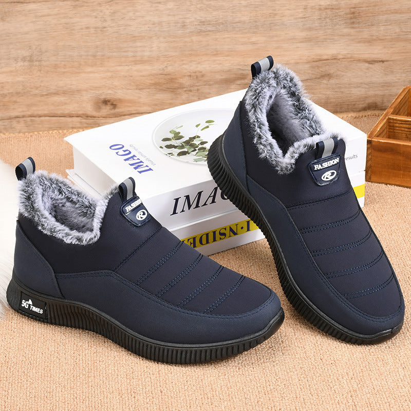 Old Beijing Cotton Shoes Men Plus Velvet Thickening
