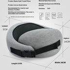 Soft Memory Foam Travel Neck Pillow U Shape Adjustable Support Comfortably Sleeping On Plane Car Office Noon Break