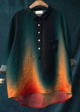 Loose Print Crew Neck Casual Plus Size Women's T-shirt